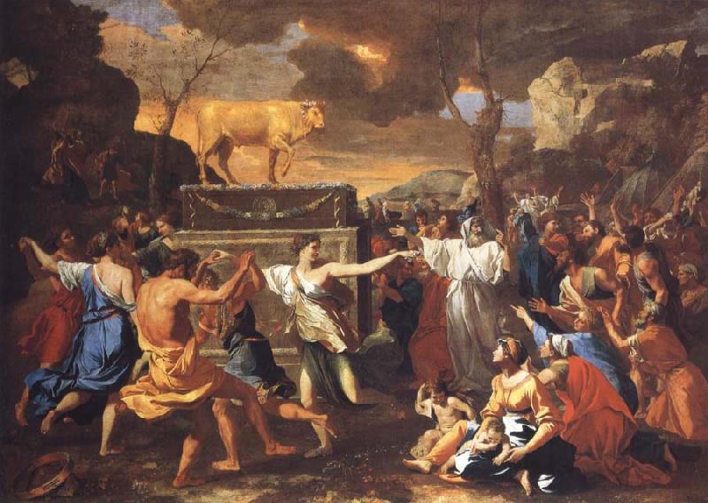 Nicolas Poussin The Adoration of the Golden Calf oil painting image